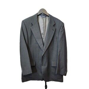 Jos.A.Bank Mens Gray Blazer 42L 100% Pure New Wool Sports Coat Suit Jacket